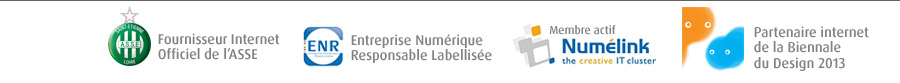 CieNum fournisseur internet officiel de l'Asse, Entreprise numrique responsable labellise, membre actif numlink, partenaire internet de la biennale du design 2013
